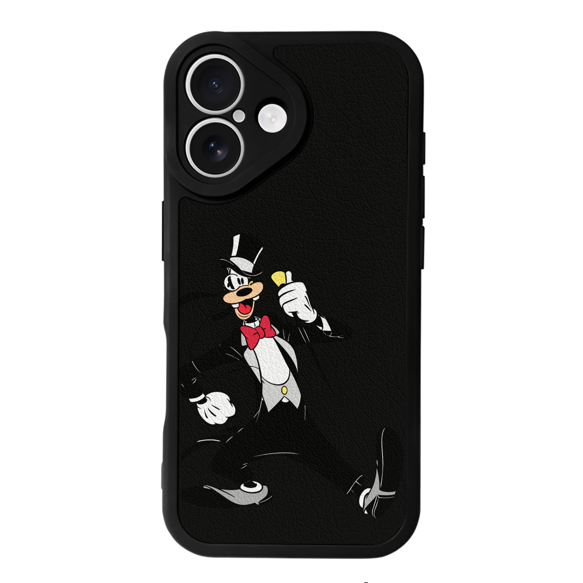 （画像用） ミッキーマウス Mickey Mouse 【iPhone 16シリーズ対応】シリコンスマホケース（レザー調） 材質：シリコン